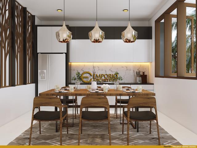 Desain Pantry 2 Rumah Villa Bali 2 Lantai Bapak Anang di Yogyakarta