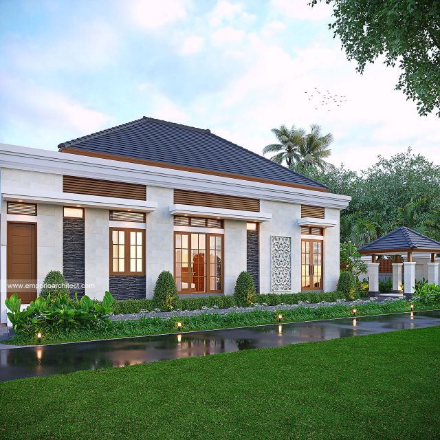 Gambar 3 Desain Rumah Villa Bali 2 Lantai Ibu CLT 1786 di  Bengkulu