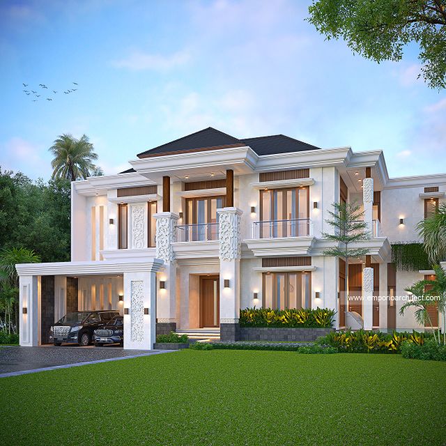 Desain Rumah Villa Bali 2 Lantai Ibu EPT di  Bintaro, Jakarta Selatan