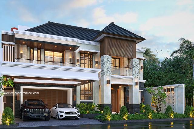 Desain Rumah Villa Bali 2 Lantai Ibu FTR 1414 di  Bandung