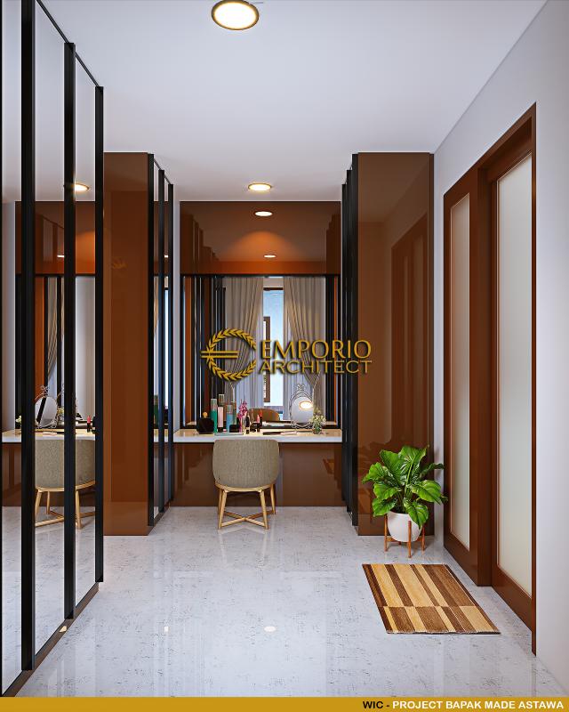 Desain Walk In Closet Rumah Villa Bali 2 Lantai Bapak Made Astawa di Cinere, Depok