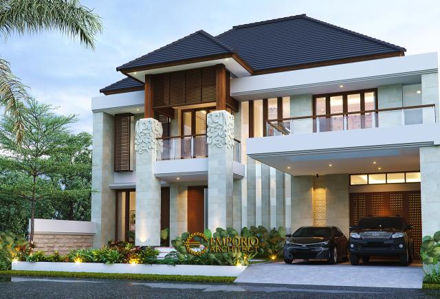 Gambar 2 Desain Rumah Villa Bali 2 Lantai Bapak Andi di  Bandung, Jawa Barat