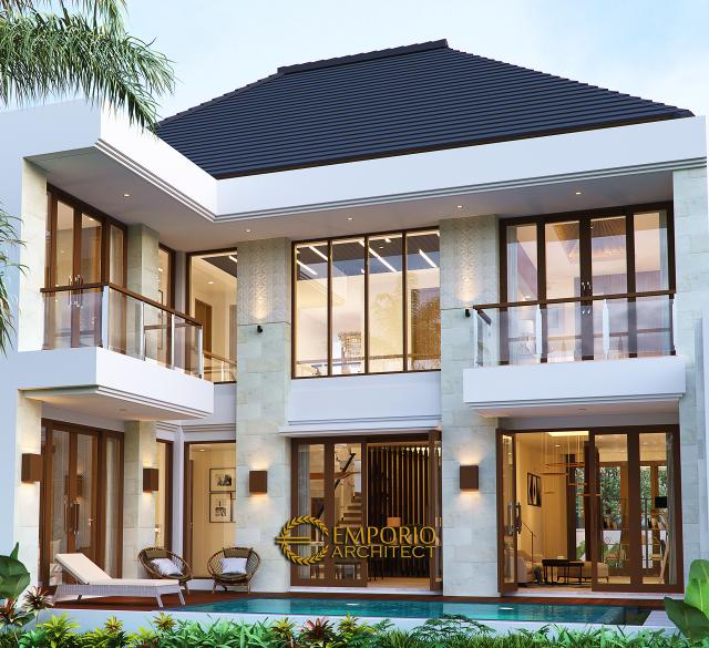 Gambar 3 Desain Rumah Villa Bali 2 Lantai Bapak Andi di  Bandung, Jawa Barat