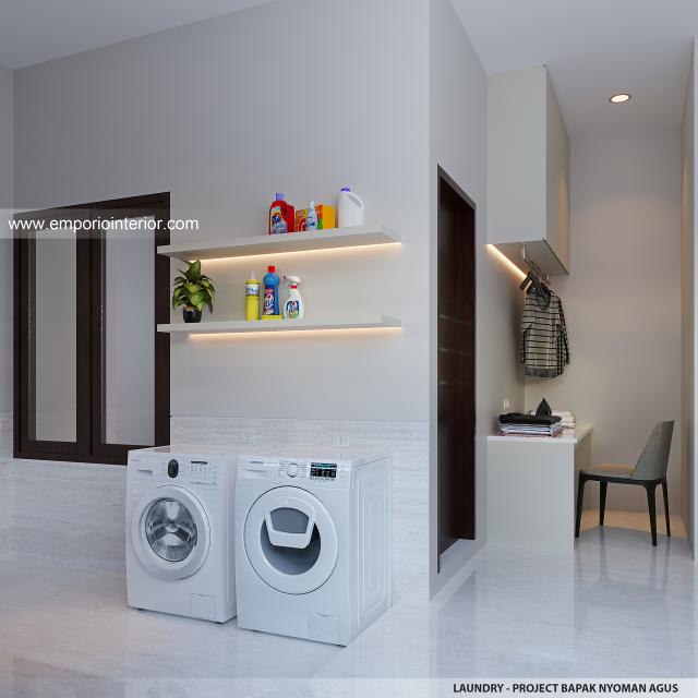 Desain Laundry Rumah Villa Bali 2 Lantai Bapak NGS di Denpasar, Bali