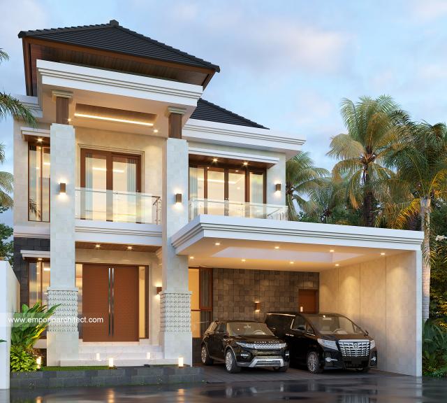 Gambar 2 Desain Rumah Villa Bali 2 Lantai Bapak NGS di  Denpasar, Bali