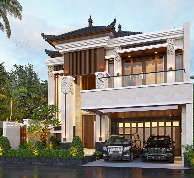 Gambar 2 Desain Rumah Villa Bali 2 Lantai Ibu LNA II 1361 di  Bandung, Jawa Barat