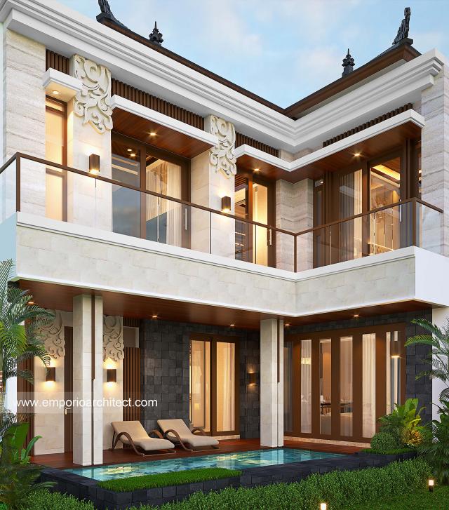 Gambar 3 Desain Rumah Villa Bali 2 Lantai Ibu LNA II 1361 di  Bandung, Jawa Barat