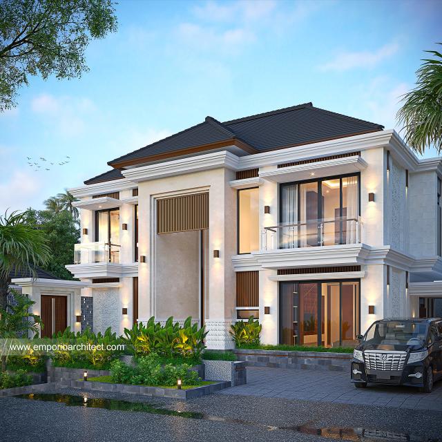 Gambar 1 Desain Rumah Villa Bali 2 Lantai Bapak HRY 1606 di  Depok