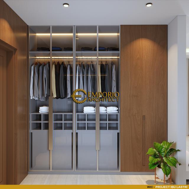 Desain Walk In Closet Rumah Villa Bali 2 Lantai Ibu Lastri di Cikarang, Bekasi, Jawa Barat