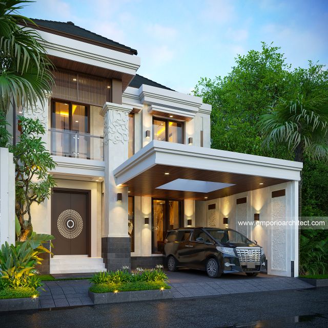 Gambar 2 Desain Rumah Villa Bali 2 Lantai Bapak DDT 1701 di  Malang