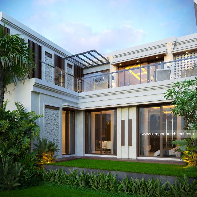 Gambar 3 Desain Rumah Villa Bali 2 Lantai Bapak DDT 1701 di  Malang