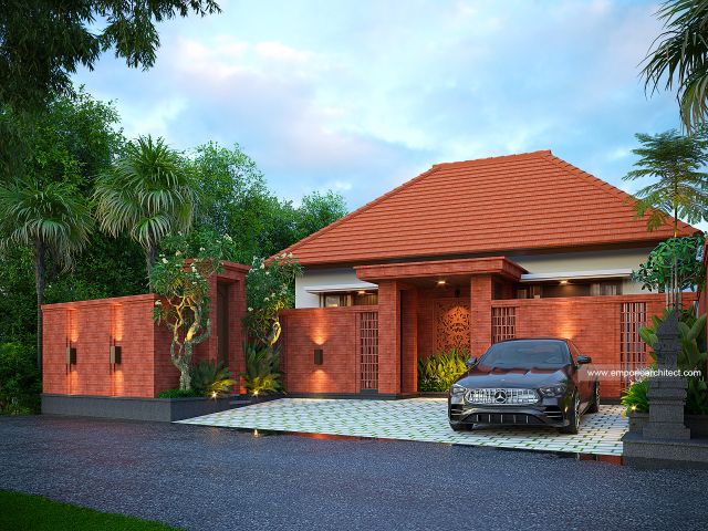 Gambar 1 Desain Rumah Villa Bali 2 Lantai Bapak dr. KRS 1932 di  Tabanan, Bali