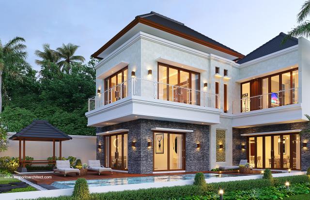 Gambar 3 Desain Rumah Villa Bali 2 Lantai Ibu Windia di  Bali