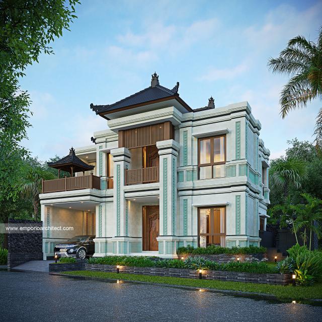 Desain Rumah Villa Bali 2 Lantai Bapak MYN di Denpasar, Bali - Tampak Hook