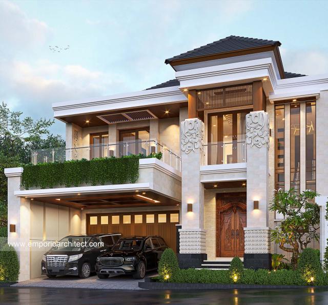 Gambar 2 Desain Rumah Villa Bali 2 Lantai Ibu NNY 1427 di  Pasuruan