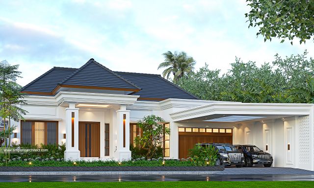 Gambar 2 Desain Rumah Villa Bali 2 Lantai Bapak RP 1995 di  Padang