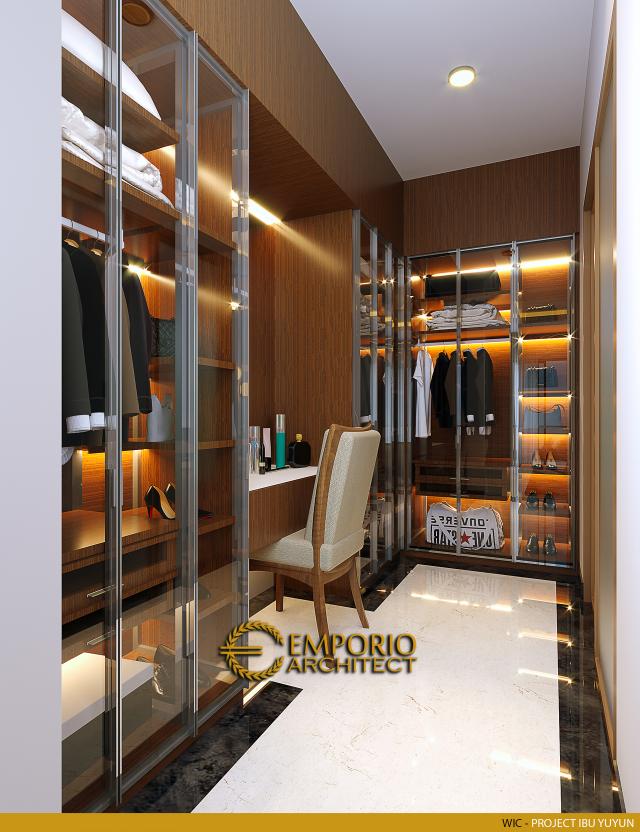 Desain Walk In Closet Rumah Villa Bali Modern 2 Lantai Ibu Yuyun di Nusa Tenggara Timur