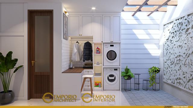 Desain Laundry Rumah Villa Bali 2 Lantai Ibu Widi di Bandung, Jawa Barat