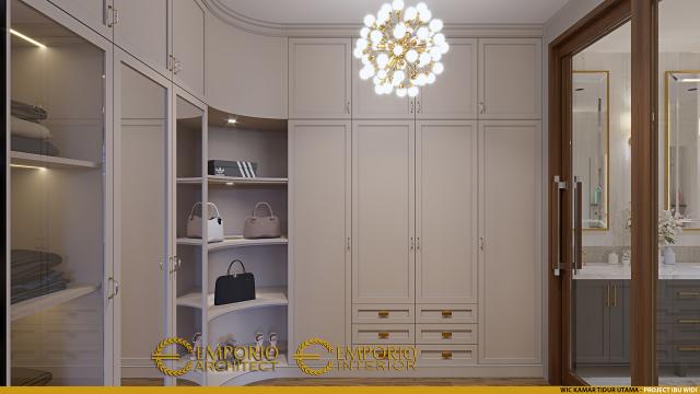 Desain Walk In Closet Kamar Tidur Utama Rumah Villa Bali 2 Lantai Ibu Widi di Bandung, Jawa Barat