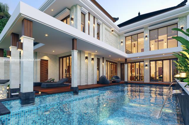 #backviewexterior - Mrs. ANNA 1395 Villa Bali House 2 Floors Design - Yogyakarta - Code 26602