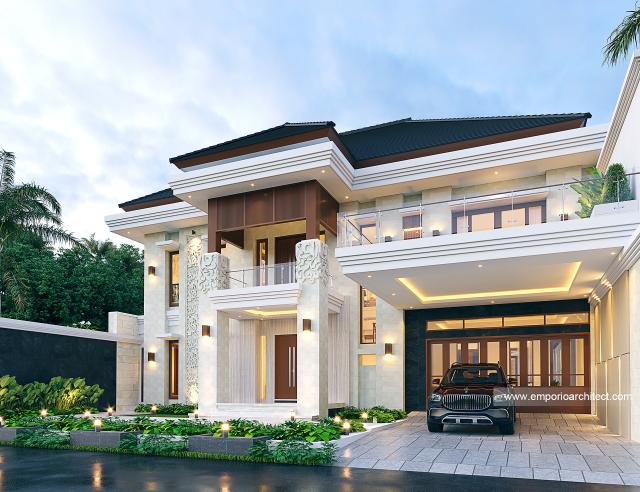 Desain Rumah Villa Bali 2 Lantai Bapak RZK 1285 di  Pekanbaru, Riau