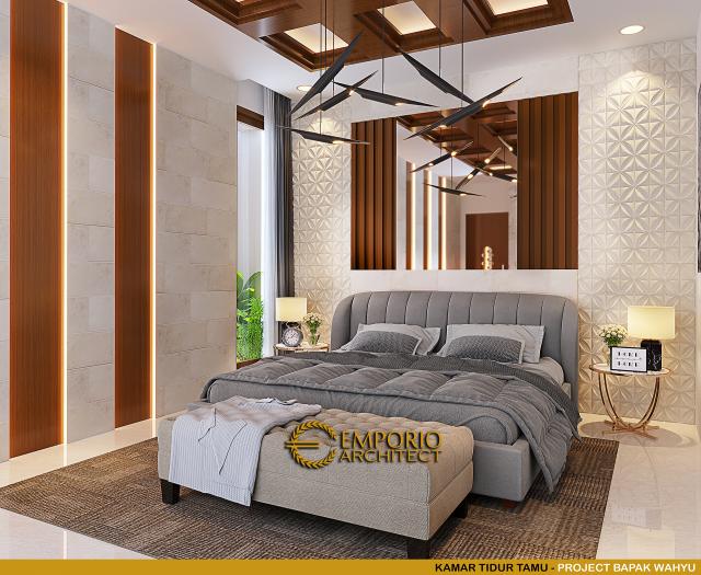 Desain Kamar Tidur Tamu Rumah Villa Bali 2 Lantai Bapak Wahyu di Tangerang