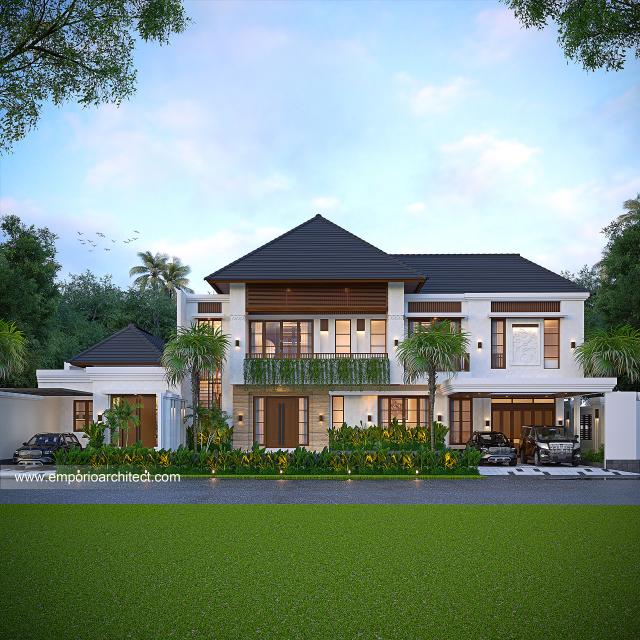 #housedesign - Mrs. GLD 1615 Villa Bali House 2 Floors Design - Lampung - Code 33545