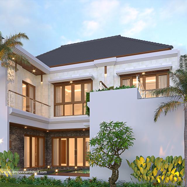 Desain Tampak Belakang Rumah Villa Bali 2 Lantai Bapak dr. MDN di Bali