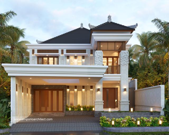 Gambar 2 Desain Rumah Villa Bali 2 Lantai Bapak PTP 1357 di  Denpasar, Bali