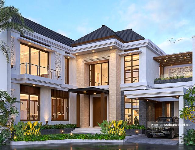 Gambar 2 Desain Rumah Villa Bali 2 Lantai Ibu LZA 1377 di  Tangerang