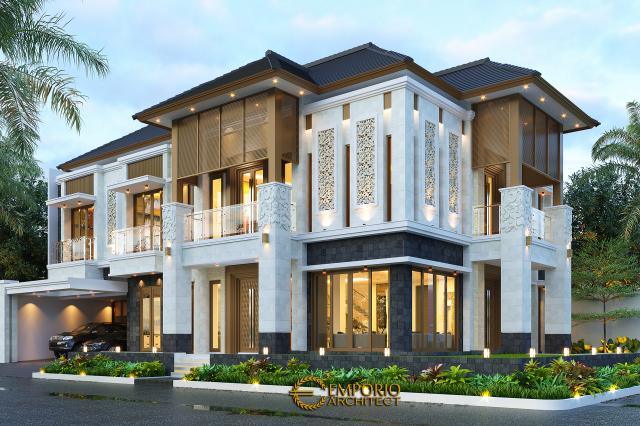 Gambar 1 Desain Rumah Villa Bali 2.5 Lantai Bapak Riduan di  Bekasi, Jawa Barat