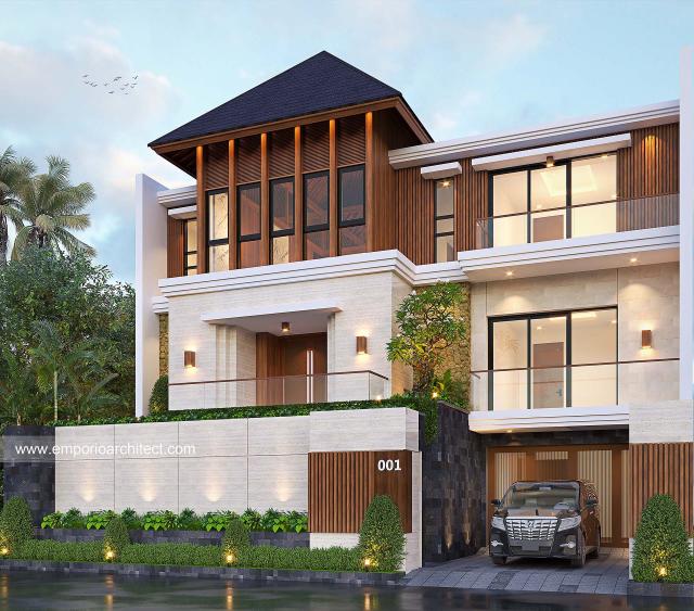 Gambar 1 Desain Rumah Villa Bali 2.5 Lantai Mr. Yusri di  Malaysia