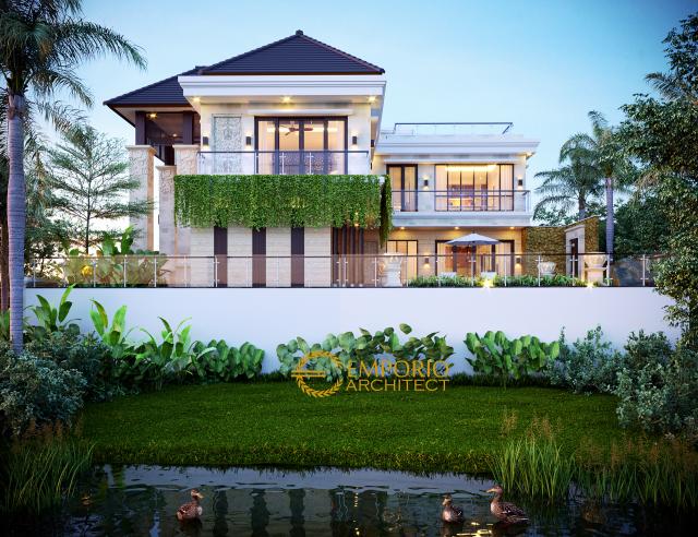 Desain Tampak Belakang 2 Rumah Villa Bali 3 Lantai Mr. Fazlur di Bangladesh