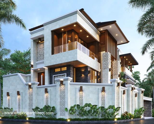 Gambar 2 Desain Rumah Villa Bali 3 Lantai Bapak NGH 1185 di  Solo (Surakarta), Jawa Tengah