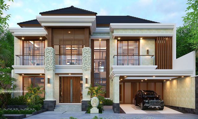 Desain Rumah Villa Bali 3 Lantai Bapak HNT 1975 di  Yogyakarta