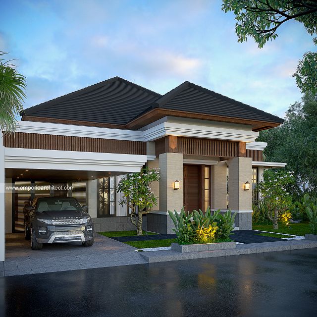 Video Desain Rumah Villa Bali Modern 1 Lantai Bapak ADZ 1899 di  Sumatera Utara