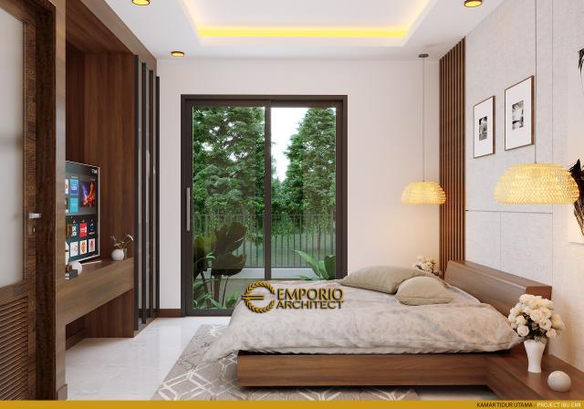 Desain Kamar Tidur Utama Rumah Villa Bali Modern 2 Lantai Ibu Emi II di Medan, Sumatera Utara