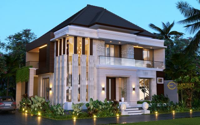 Gambar 2 Desain Rumah Villa Bali Modern 2 Lantai Ibu Emi II di  Medan, Sumatera Utara