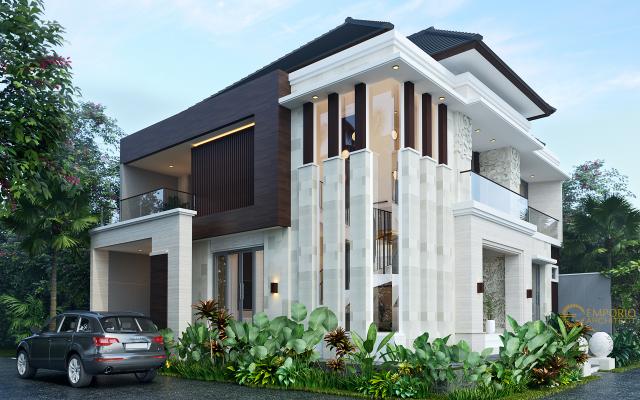 Gambar 3 Desain Rumah Villa Bali Modern 2 Lantai Ibu Emi II di  Medan, Sumatera Utara