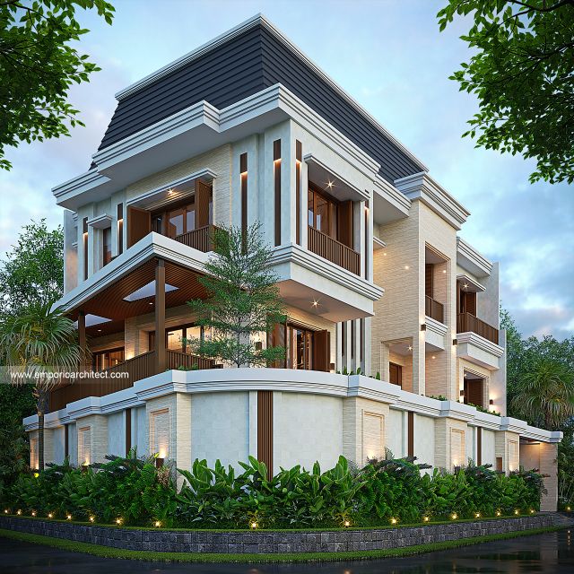 Gambar 2 Desain Rumah Villa Bali Modern 4 Lantai Bapak AFS dan Bapak TMS 1736 di  Jakarta