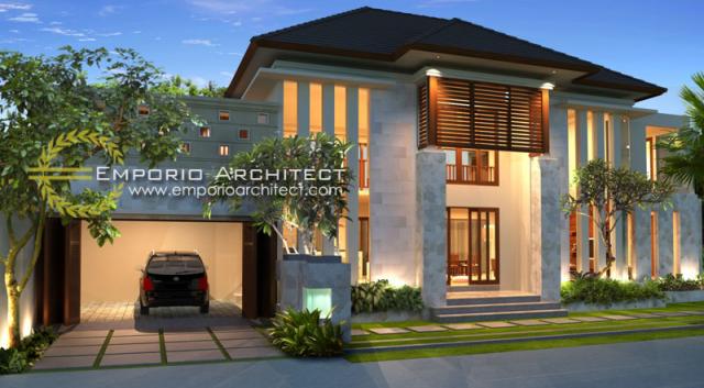 #villabalihomedesign - Mr. Wijaya Villa Bali House 2 Floors Design - Denpasar, Bali - Code 12002