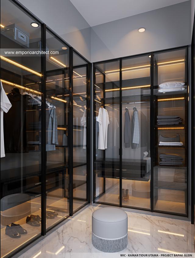 Desain Walk In Closet Toko dan Kantor Modern 2 Lantai Bapak GLN di Buli, Maluku Utara