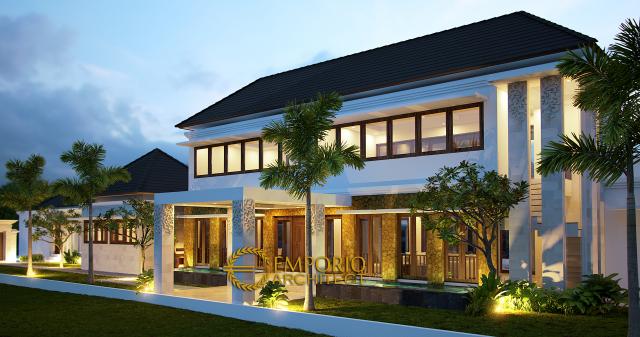 Gambar 1 Desain Villa Style Villa Bali 2 Lantai Bapak Johan di  Jakarta