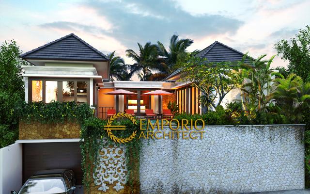 Gambar 1 Desain Villa Style Villa Bali 2 Lantai Bapak Wahyu di  Malang