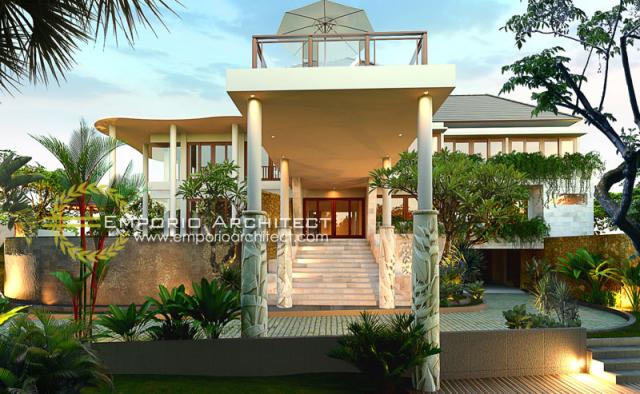 Gambar 3 Desain Villa Style Villa Bali 2 Lantai Ibu Deby di  Denpasar, Bali