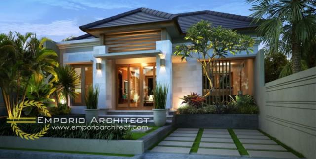 Desain Exterior Villa Style Villa Bali 1 Lantai Garden Residence di Bali