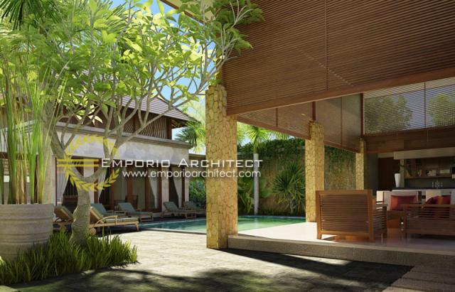 Gambar 2 Desain Villa Style Villa Bali 2 Lantai Ibu Hetty di  Salatiga, Jawa Tengah