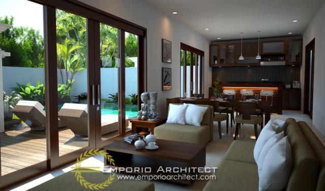 Desain Interior Villa Style Villa Bali 2 Lantai Ibu Agustina di Gianyar, Bali