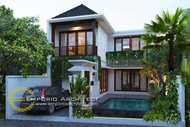 Desain Exterior 2 Villa Style Villa Bali 2 Lantai Ibu Dewi di Jimbaran Bali