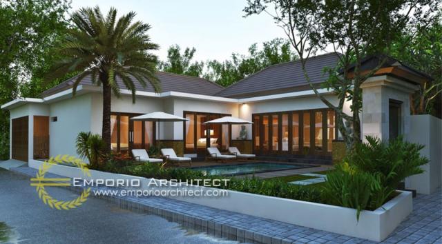 Desain Exterior Villa Style Villa Bali 1 Lantai Ibu Juliati II di Bali